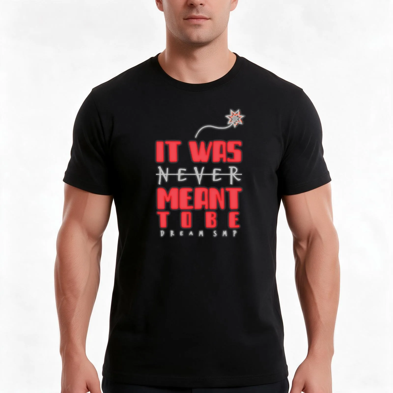 It Was Never Meant to Be TNT T-Shirt, Summer Casual Cotton Tee, Oversized Streetwear Tops, Vintage Graphic Print, 100% Cotton