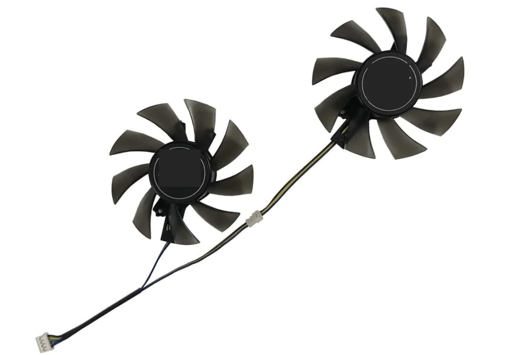 2Pcs/Set,T128015DU,Graphics Card Fan For GALAX GTX 1060 OC 6GB,For KFA2 GTX 1660 Ti White Mini,Replace GA82S2H