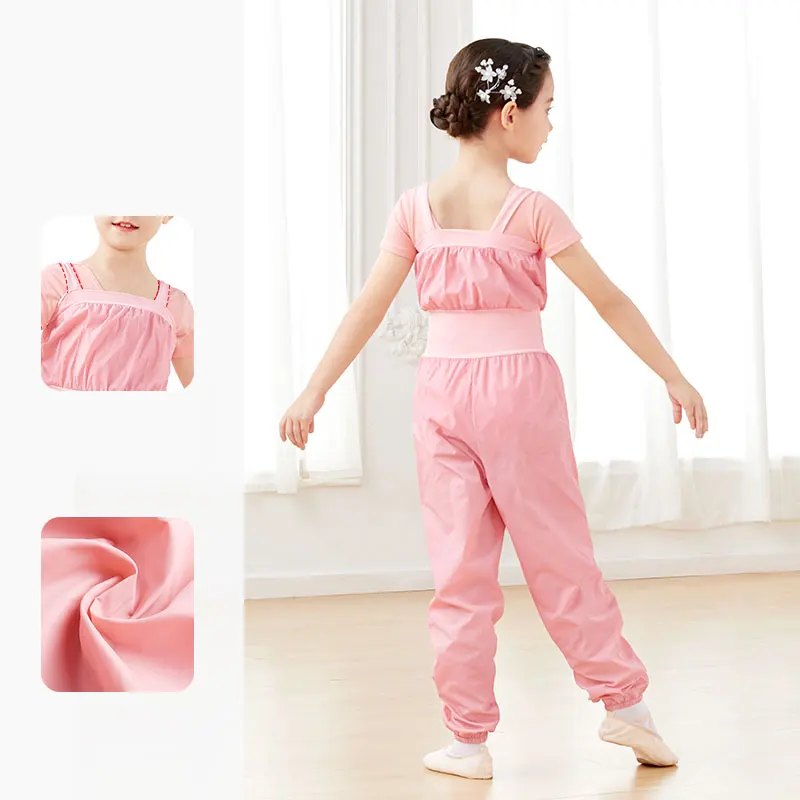 الفتيات الباليه الاحماء وزرة فضفاضة الرقص السراويل السراويل Unitard الاطفال طفل Dancewear