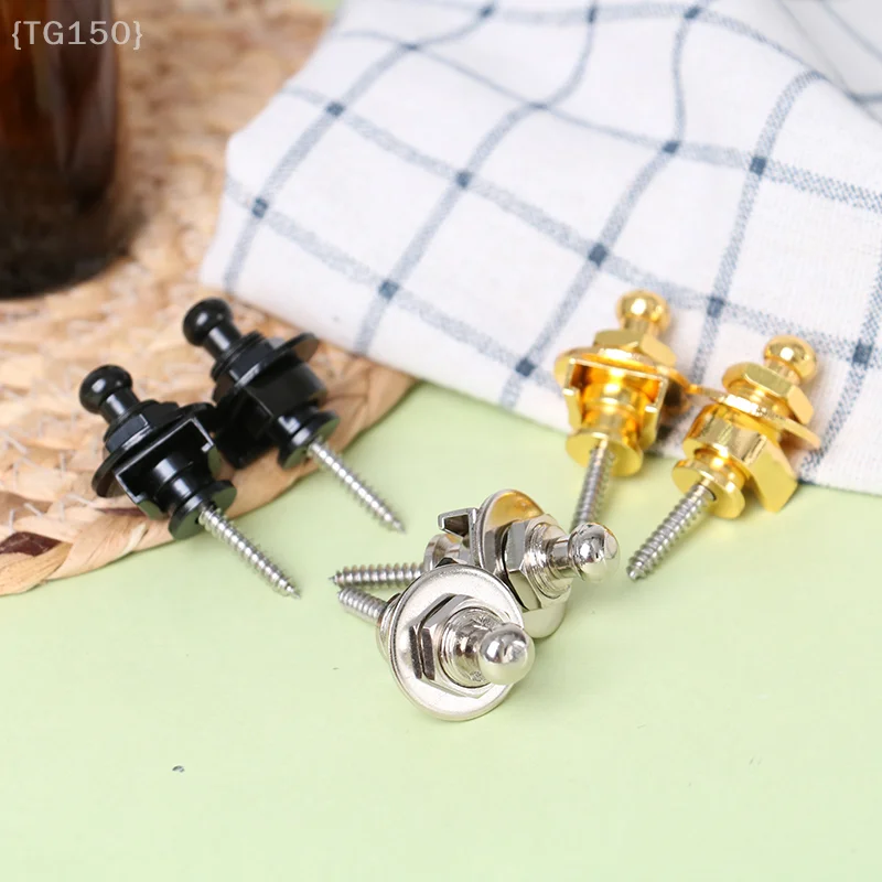 2 Pcs Schaller Strap Lock System - Professional Grade Security Buttons For Live Performances & Quick Guitar Changes【No】