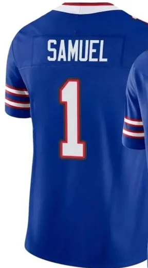 Custom Buffalo #17 Josh Allen #1 Curtis Samuel #11 Mitch Trubisky #0 Keon Coleman #4 James Cook Stitched Jersey