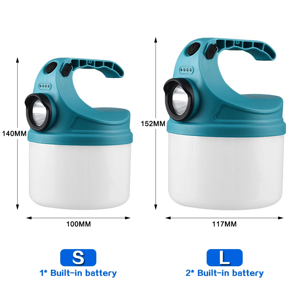 Portable LED Bulb Lights 4 Modes Night Market Stall Lights Camping Lights Built-in Battery Lantern Rechargeable Emergency Lamp