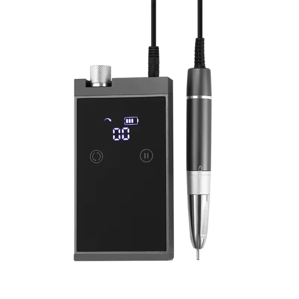 Low Vibration Brushless Wireless Rechargeable Nail Drill Sanding Device 35000RPM High Speed Pedicure for Beauty Art Salon