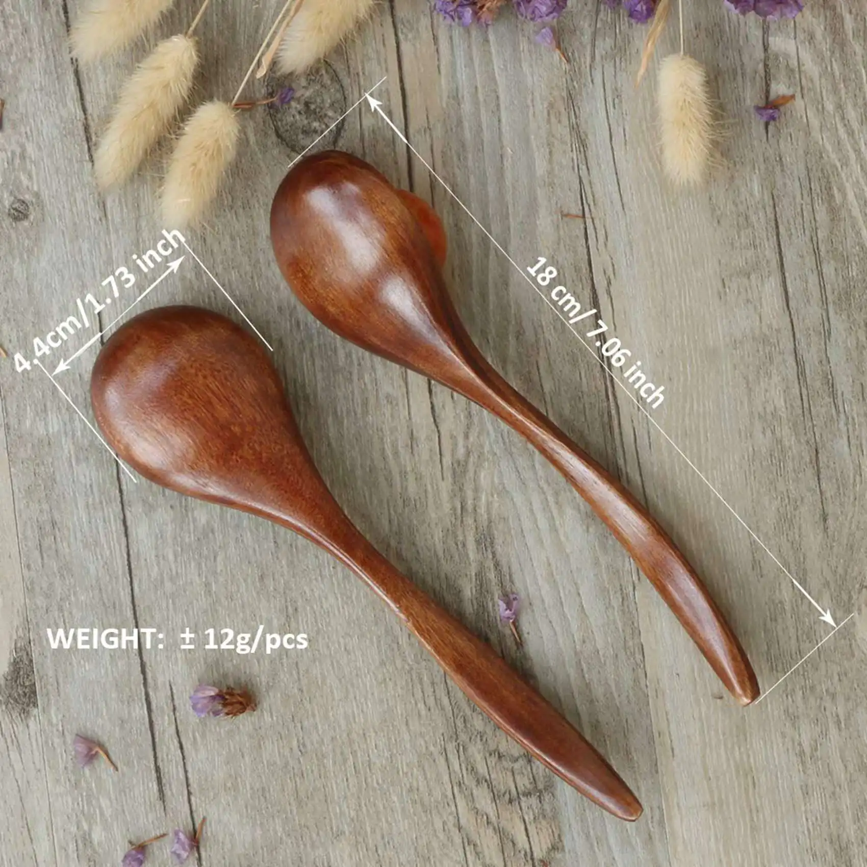【ORNAMENT】Wooden Spoons For Eating, 30 Pieces Natural Wood Eating Spoon, 7 Inch Eco-Friendly Handmade Teaspoon For Dinner