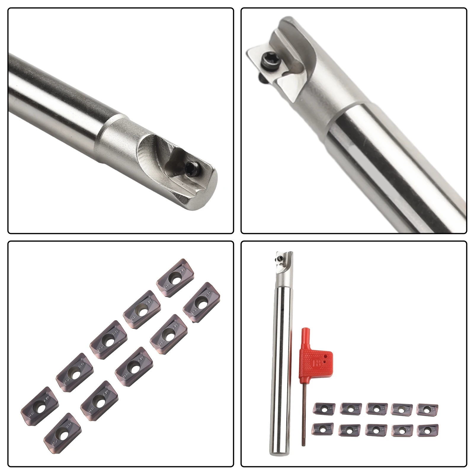 D12mm Indexable Face End Mill at 90 Degrees with Steel and APMT1135 Inserts L120mm Shank Length for Precision Work