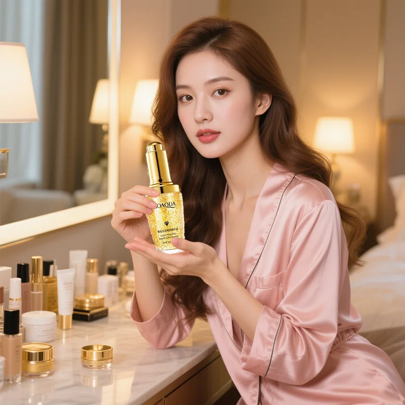 

24K Gold Essence Serum Whitening Moisturizing Day Creams & Moisturizers New Face Skin Care