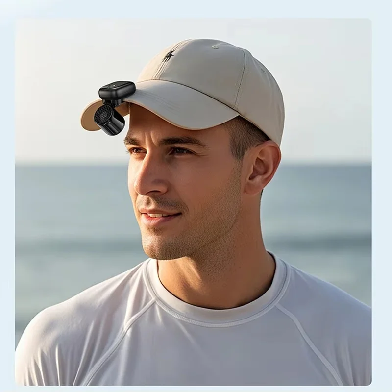 Clip Cap Fan Mini Portable Outdoor Small Fan Desktop Dual-use 1200mah Three Level Strong Wind Summer Cooling Artifact