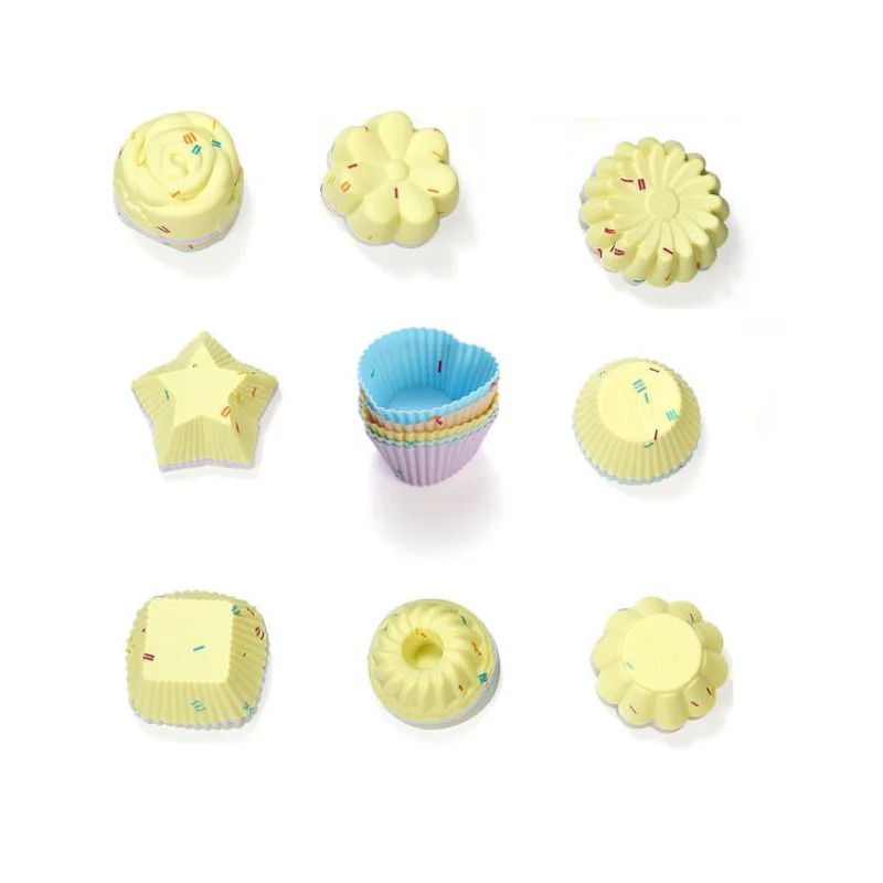 20 Pack Silicone Baking Mold White Jelly Pudding Mafen Cup Small Cake Cup Mold