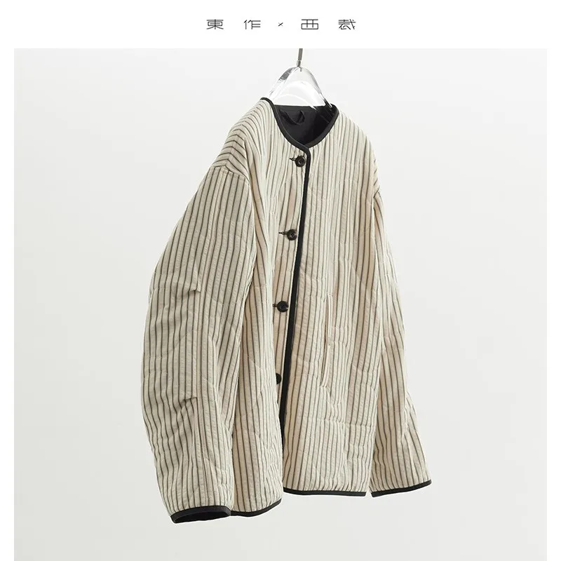 

Reversible~ Short Padded Jacket for Petite Women, Casual Loose Cotton Coat, Thickened Color-Blocked Cotton Jacket for Women in Winter