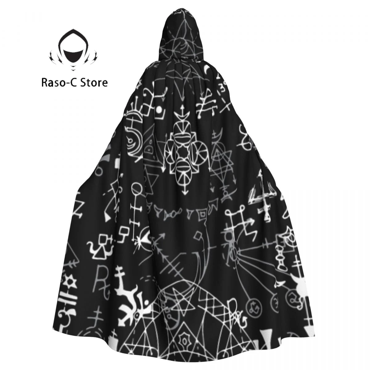 Mystic Esoteric Occult And Wicca Hooded Cloak Polyester Unisex Witch Cape Costume Accessory