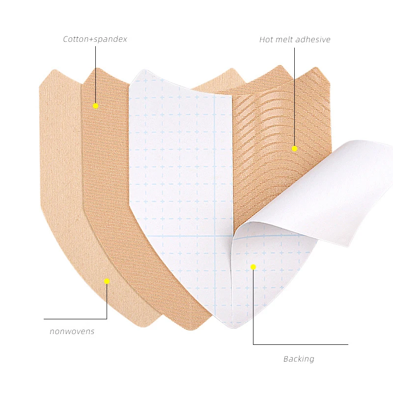 Elastyczna tkanina w kształcie litery V łatka na udo niewidoczna taśma barierowa potu naklejka na udo zapobiegająca tarciu plastry łagodzące ciśnienie ciała