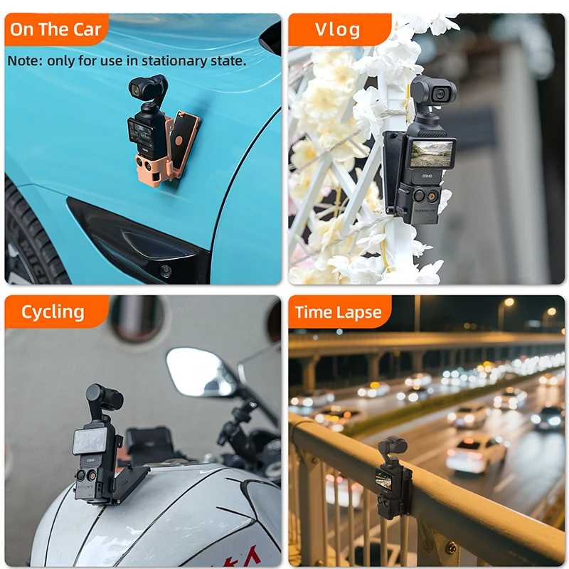 ل DJI Osmo Pocket 3 حامل تثبيت مغناطيسي 180 حامل بلاستيك قابل للتعديل ملحقات توسيع محول قوس لقبضة البطارية