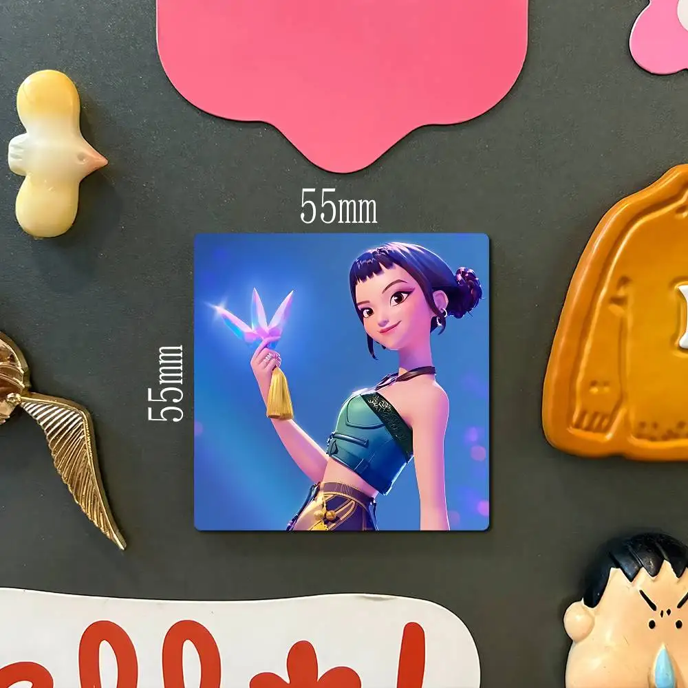 DemonS Hunters ZOEY-Y Photo Fridge Magnet Square Stickers Personalize Home Decor Souvenirs Gift