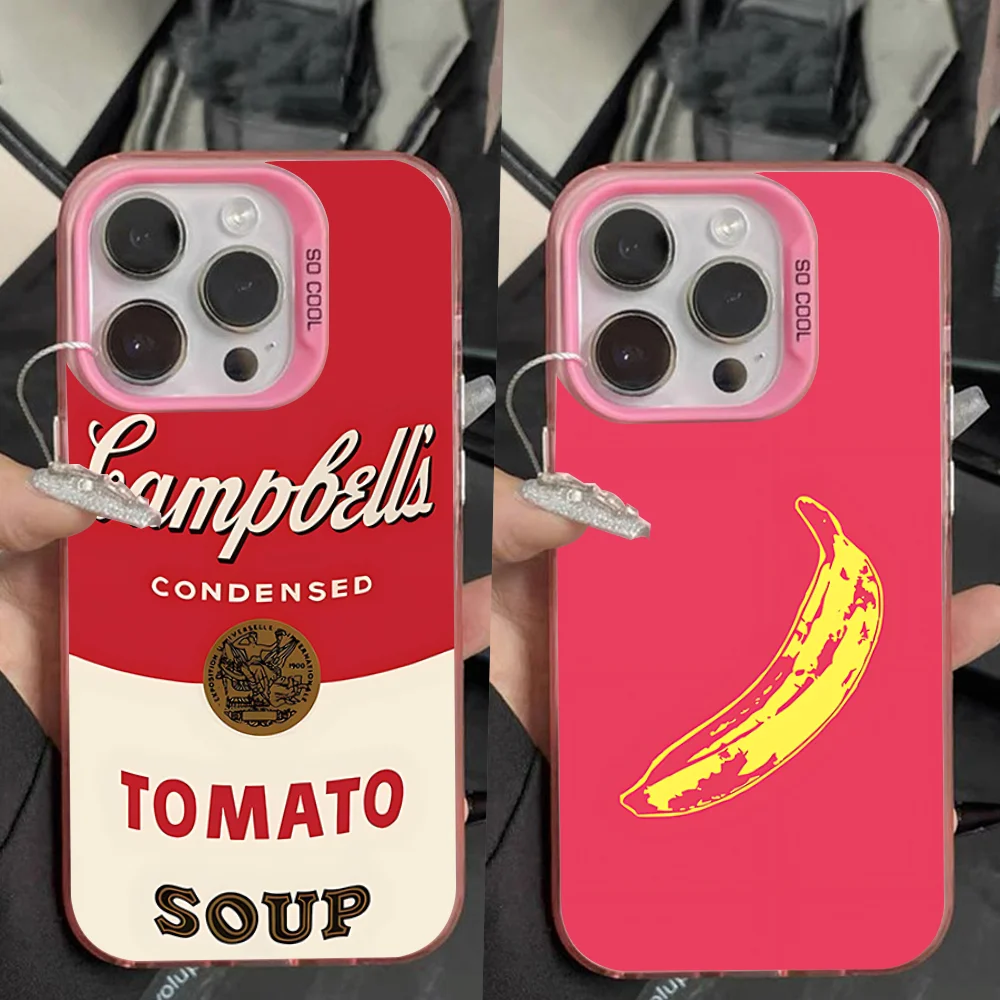 

A-Andy W-Warhol Art Phone Case For iPhone 16,15,14,13,12,11,Pro,Max,Plus,Mini,XS,SE Anti Fall Pink Matte Hard Bumper