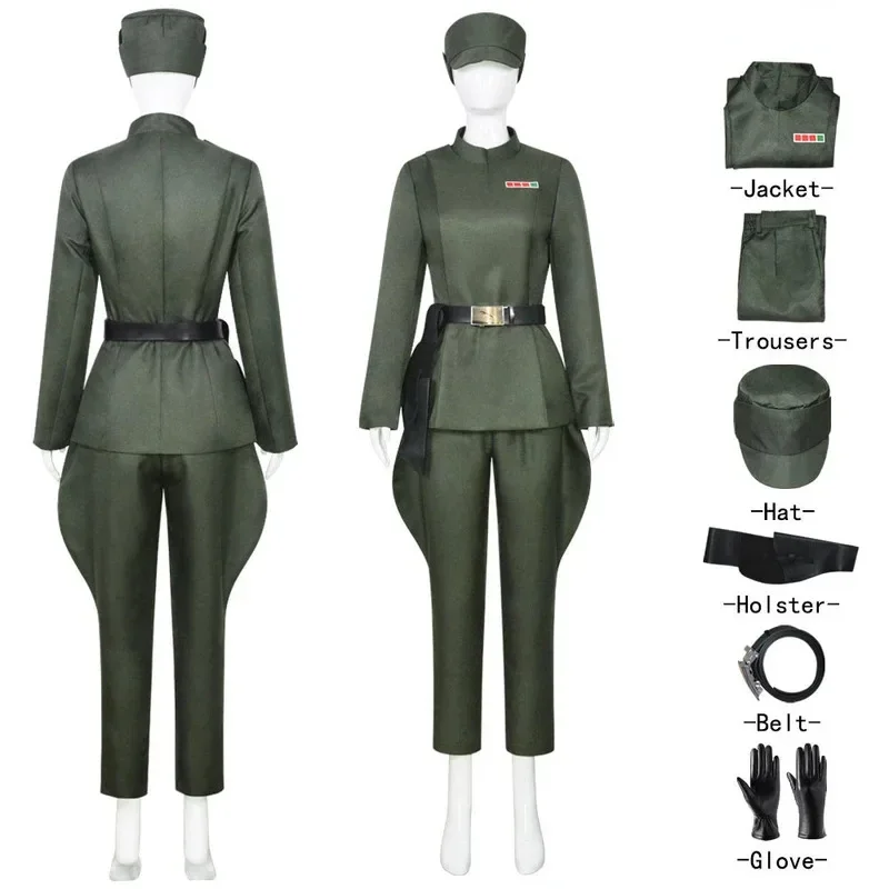 Movie Women Imperial Officer Cosplay Costume Halloween Wars Galactic Empire Wan Kenobi Military Uniform Cosplay Uniform Suit