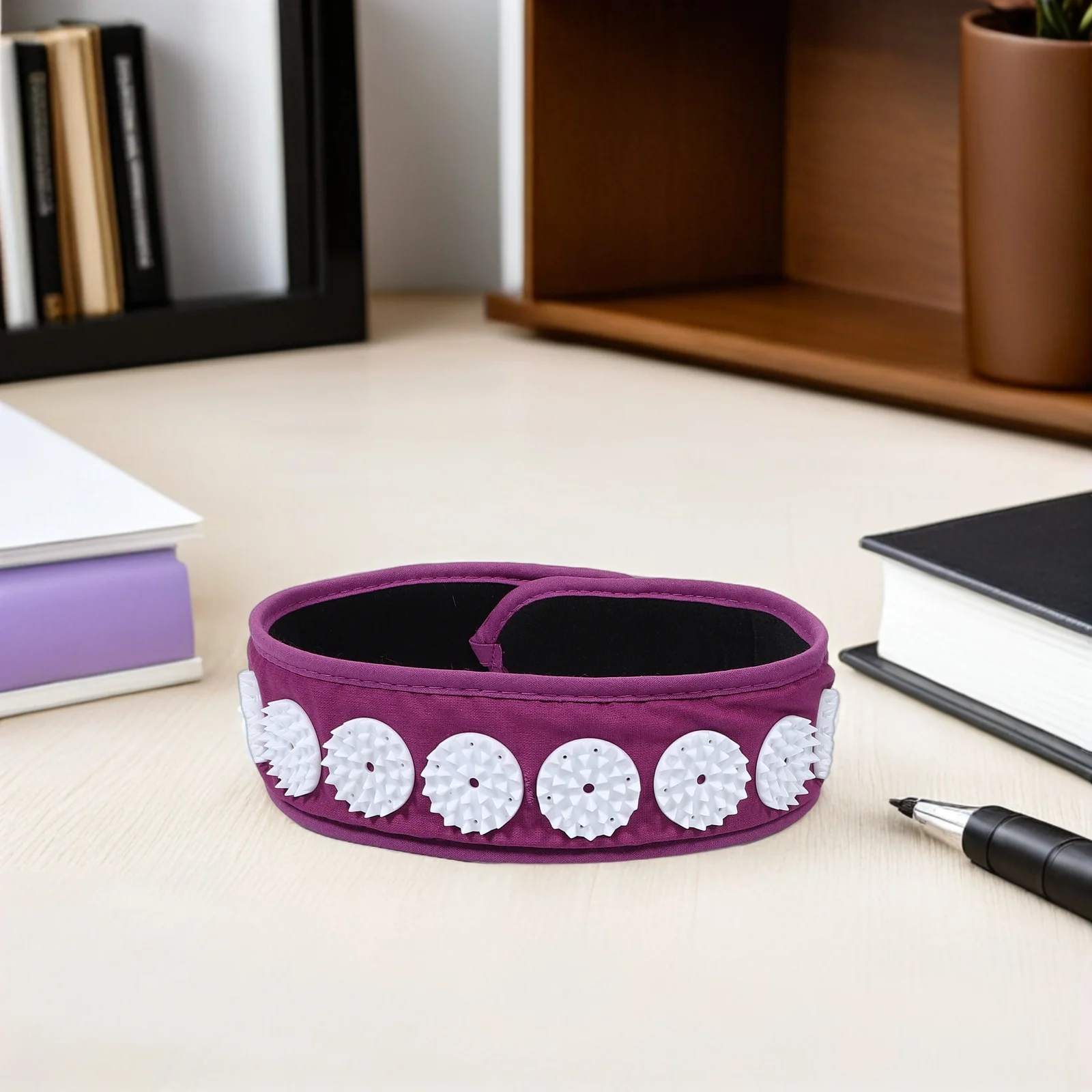 

2 шт., повязка на голову для акупрессуры, регулируемая повязка для акупунктуры для релаксации мышц головы, портативный массажер для лица и шеи, удобный ремешок