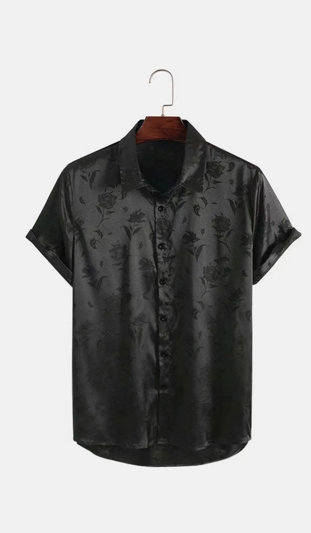 

2023 Men's Short-sleeved Shirt Casual Fashion Lapel Button Men's Shirt