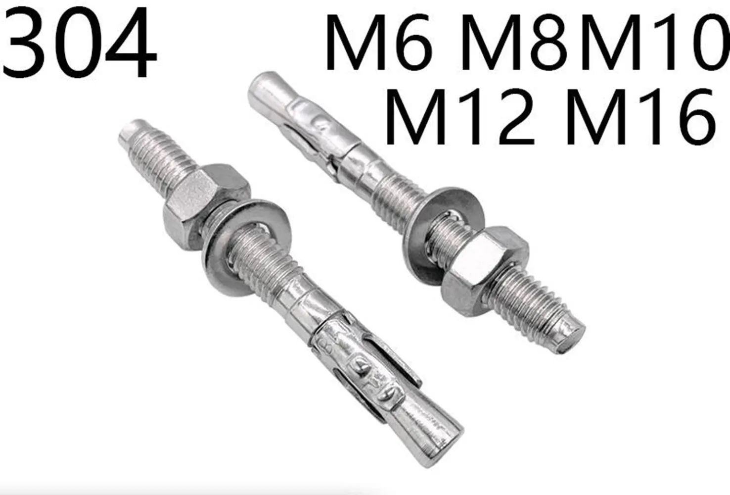 5PC M8*50/60/70/80/90/100/150mm 304 Stainless Steel Gecko Car Repair Expansion Bolt Elevator Explosion-Proof Screw