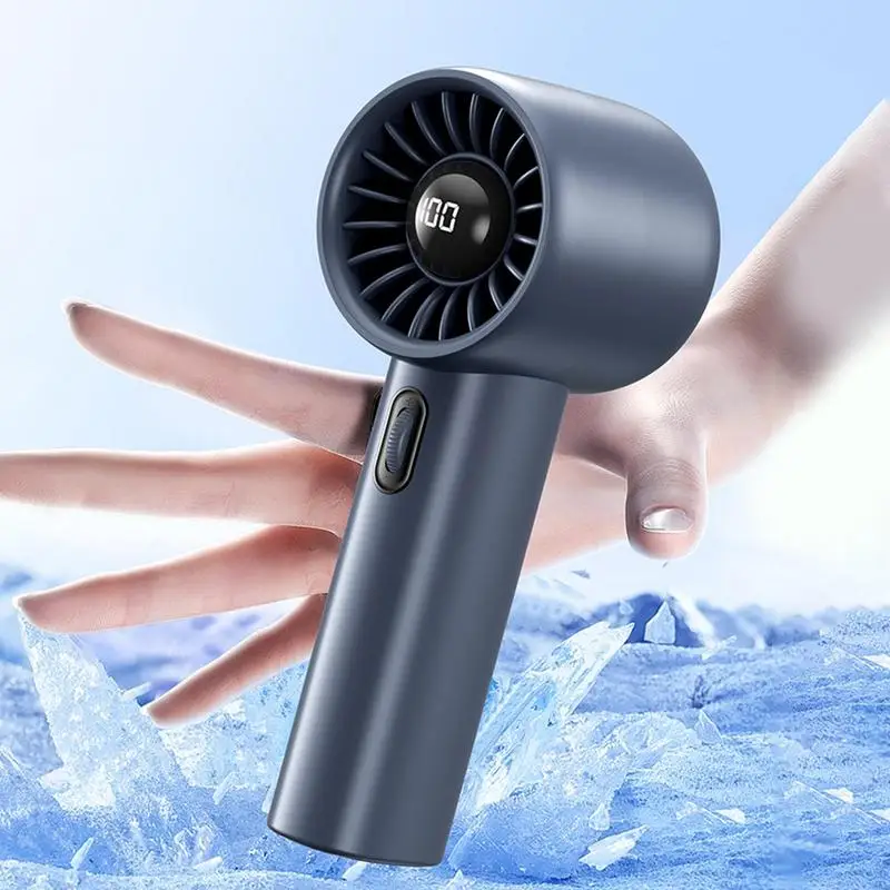 Small Hand Fan Pocket Fans Cooling Fan Portable Fan With LED Display Personal Travel Fan Speeds Adjustable Powerful Handheld Fan