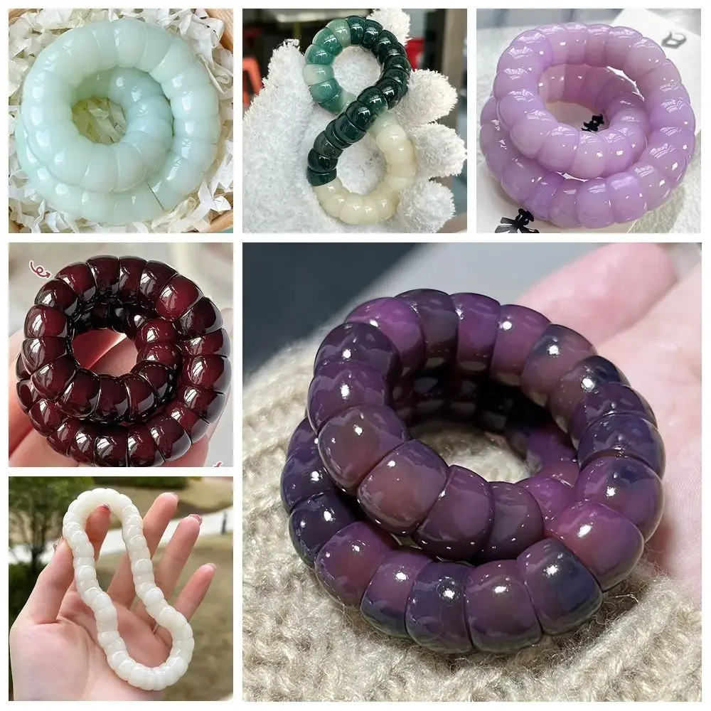 New Lucky Bodhi Beaded Bracelets Purple Grape Color Protection Healing Bodhi Bracelet Stretchable Pork Intestine Bracelet