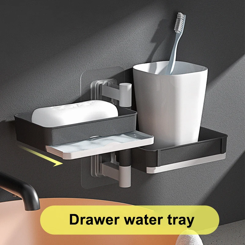 

Multi Layer Suction Cup Soap Dish With Drain Water Mobile Space Saving Bathroom Soap Holder For Storage Container Dishes Box