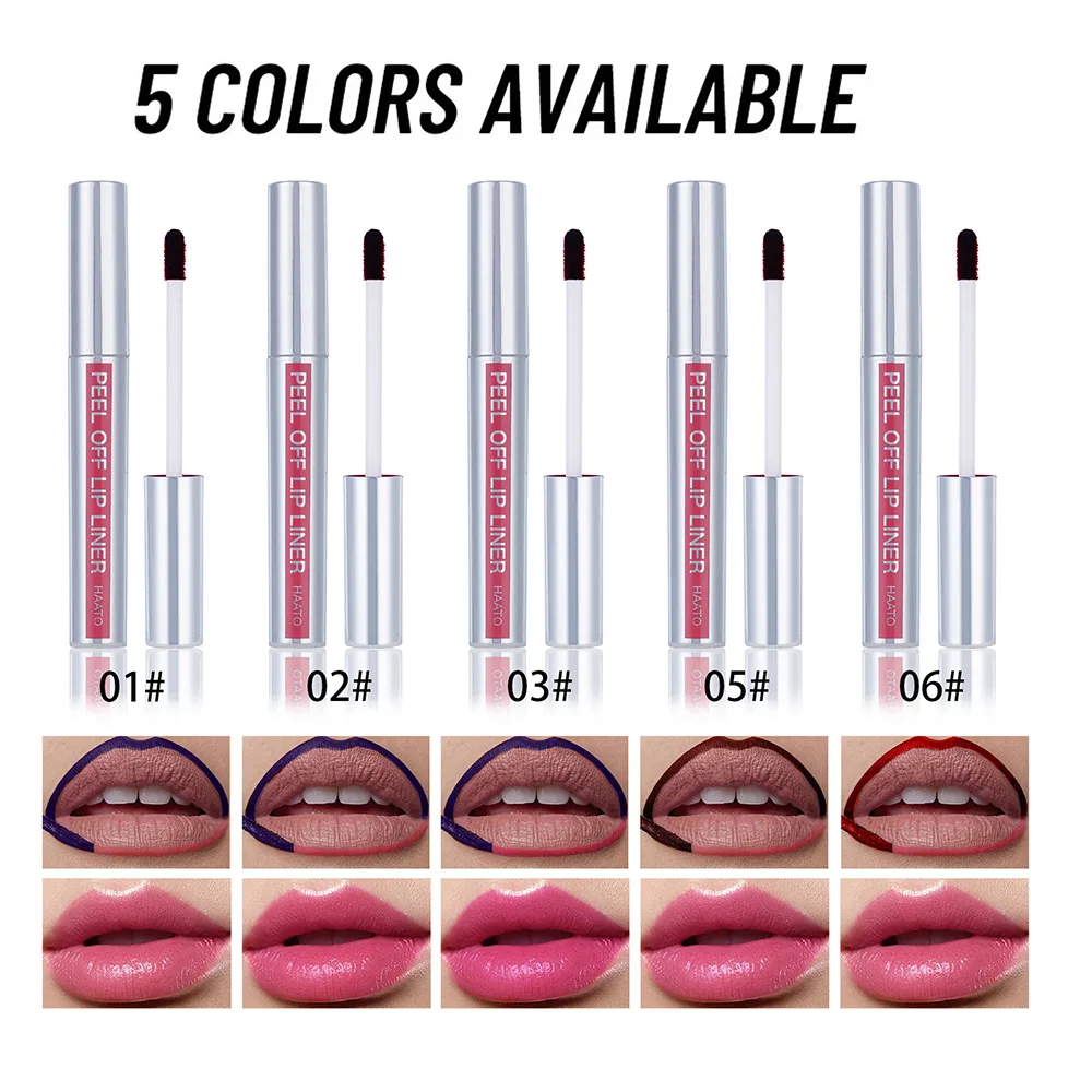 Rossetto strappabile Lip Liner Smalto labbra Impermeabile a lunga durata Non sbiadisce Lip Contouring Lip Rimpolpante Rossetto opaco Tazza antiaderente
