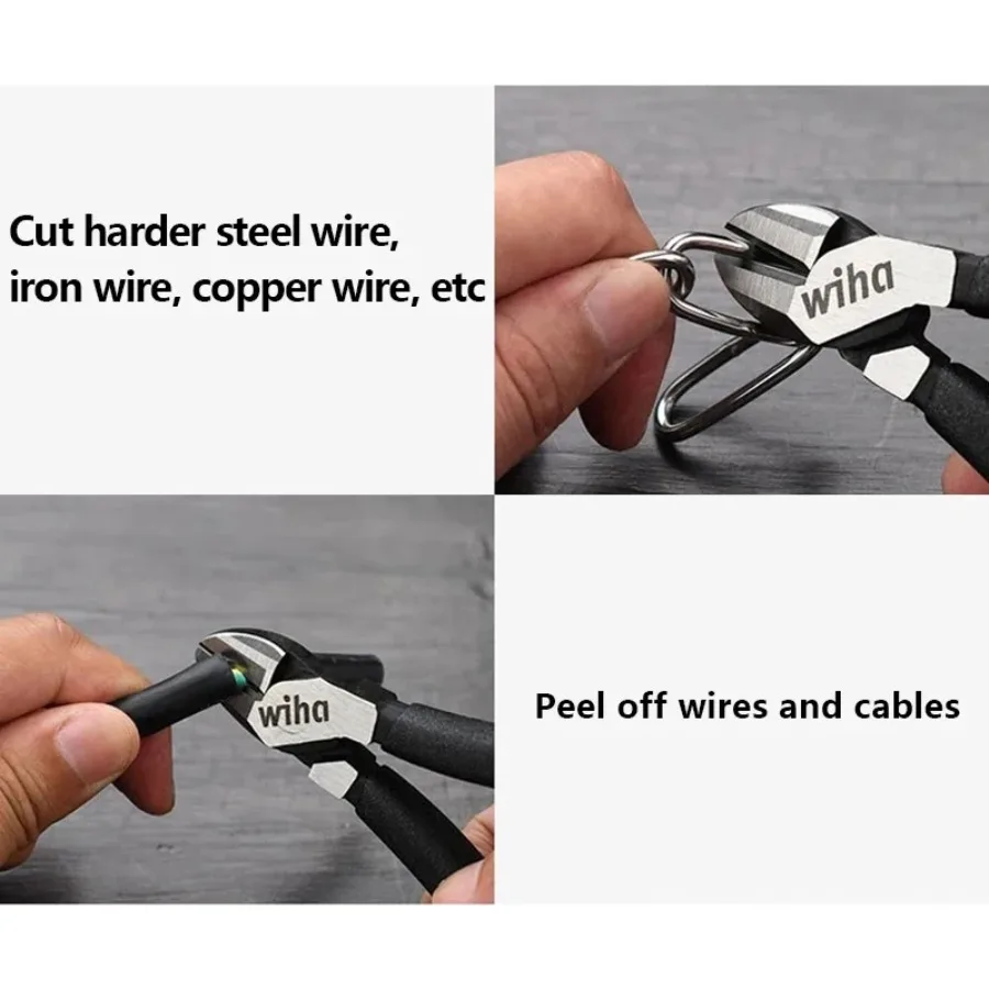 wiha-45322-black-forest-157mm-diagonal-pliers-labor-saving-cable-cutter-easy-operation-hand-tool