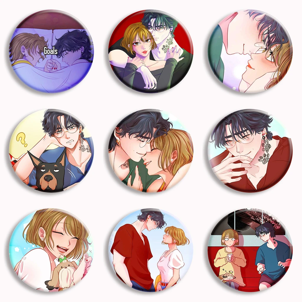 Love 4 a Walk Anime Soft Button Pin Tyler and Pam Bob Cartoon Brooch Badge Bag Decor Accessories Fans Collect Lover Gifts