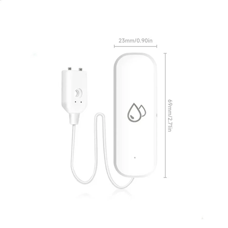 Tuya Water Sensor Alarm rilevatore di perdite d'acqua allarme di inondazione sistema di allarme di sicurezza di troppopieno funziona