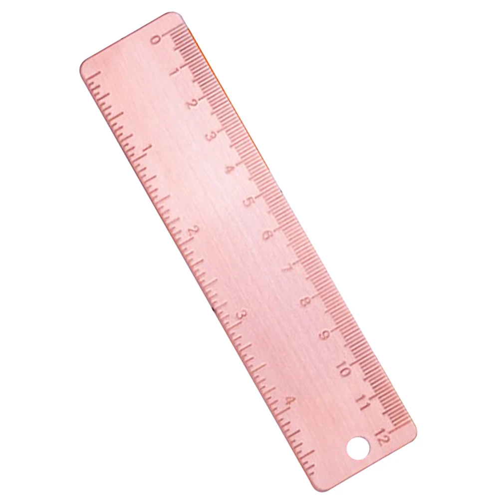 

Copper Ruler 12cm Thick 1mm Straight Measuring Tool for Students Drawing Teaching Engineering Portable Metal Ruler