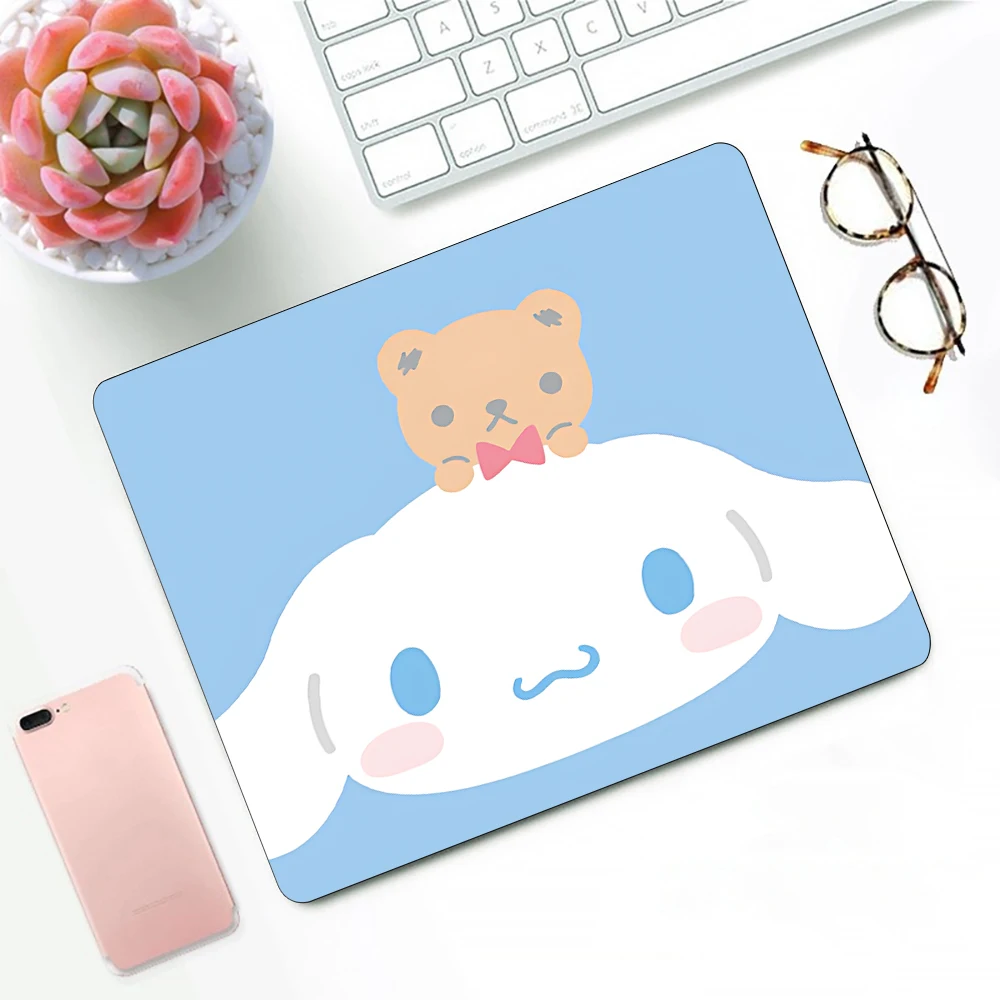 Bonito Cinnamorolls Gaming Mouse Pad, pequeno Mousepad para PC Gamer Desktop Decoração, tapete de mouse do escritório, deskmat, tapete, XS