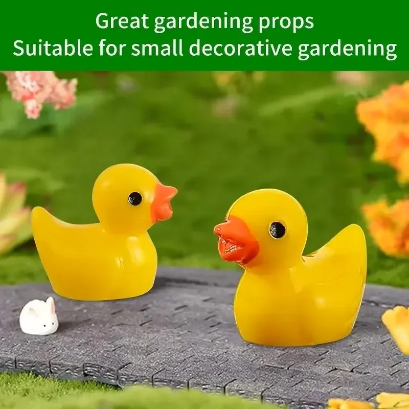 Mini Resin Ducks Bulk Tiny Ducks for Potted Miniature Decoration Garden Dollhouse Cake Decoration DIY Craft Charms Party Toys - view 6
