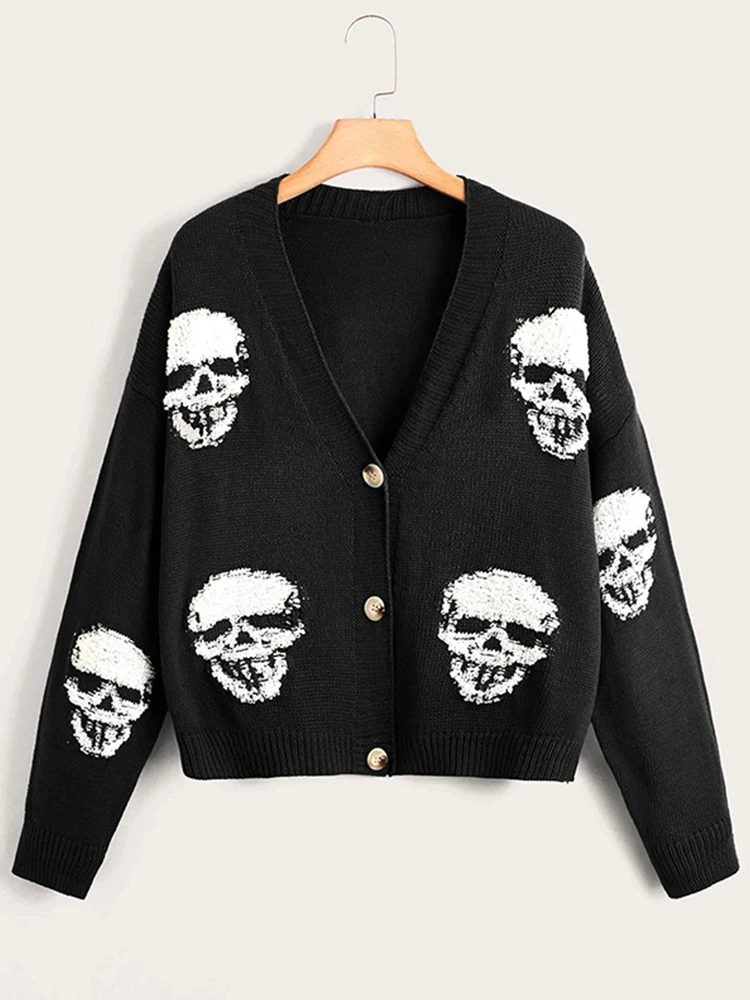 

Women's V-Neck Open Cardigan Sweater, Knitted Casual Wear with Button Detail, Elegant, Pure Color, Fashionable