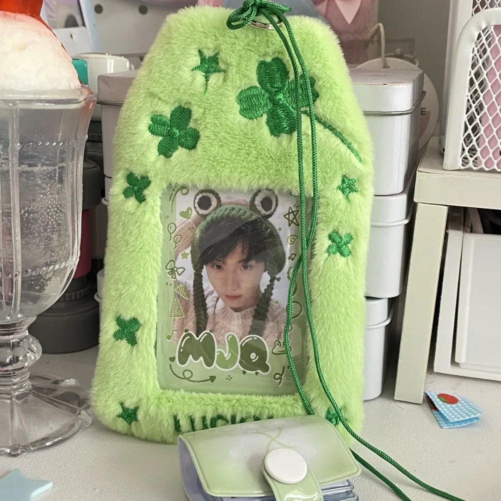 

Fashion Cartoon Plush Photocard Case Cute Multiple style Star Shape Photo Card Holder sweet Bus Door Cards Sleeve Students