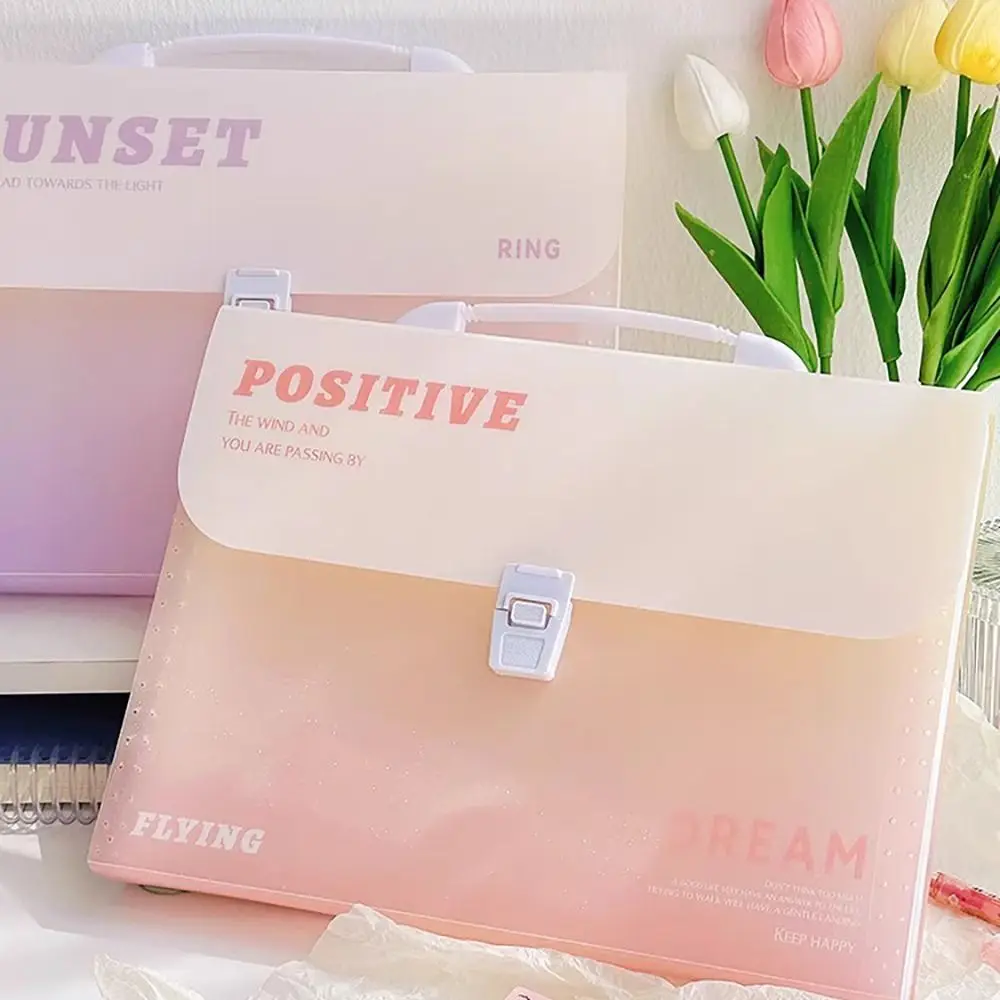 12 Pockets A4 File Folder Portable Waterproof Document Bag Test Paper Storage Classified Storage Portfolio Organizer Gift