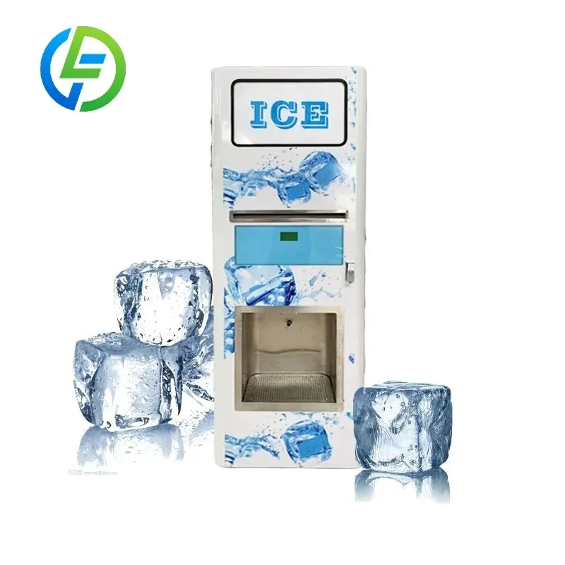 Customize Reliable Manufacturer Ice Cube Dispenser Coin Banknote Card Operated Ice Vending Machine