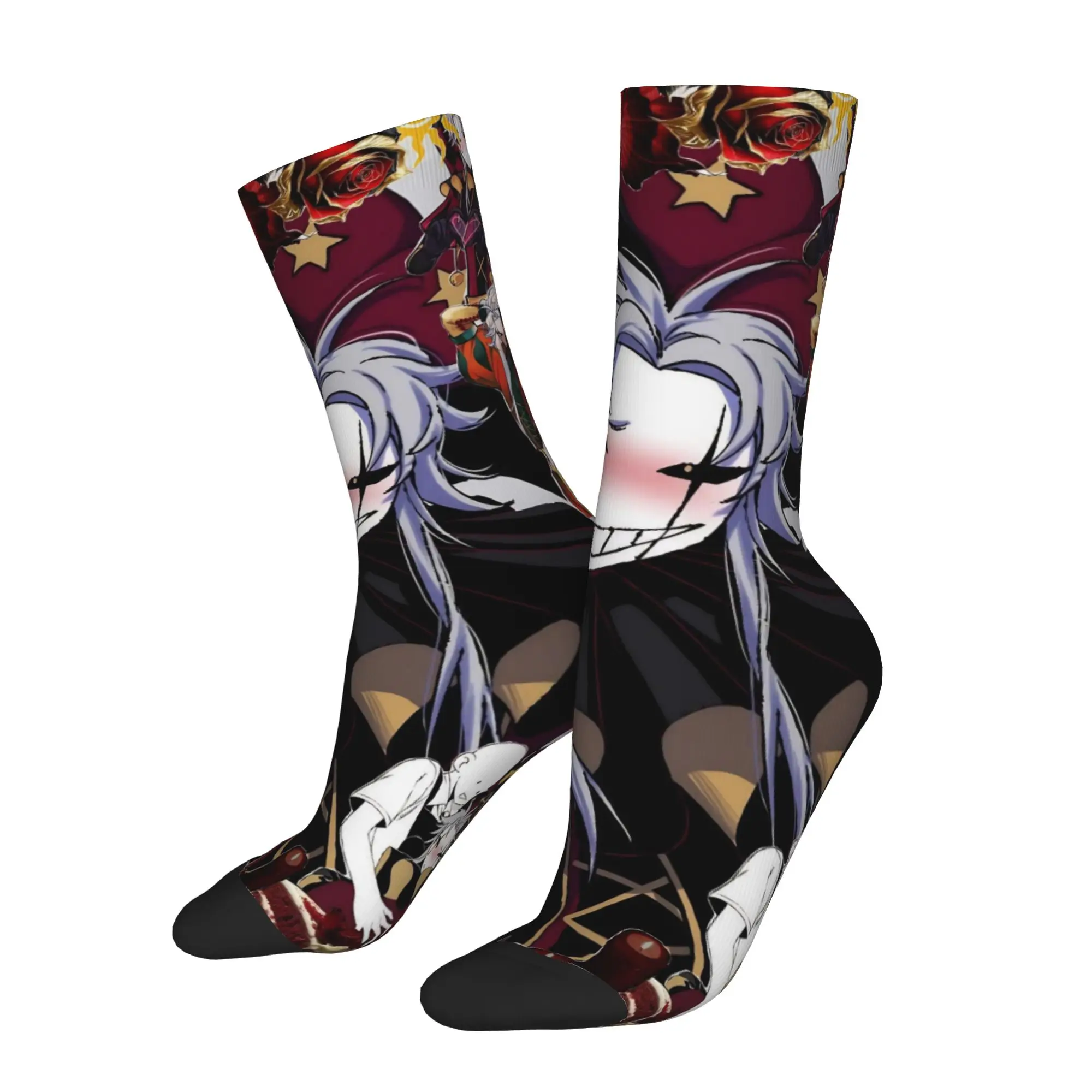 Fashion The F-Freak Circus Pierrot Football Socks  Middle Tube Socks for Unisex Non-slip
