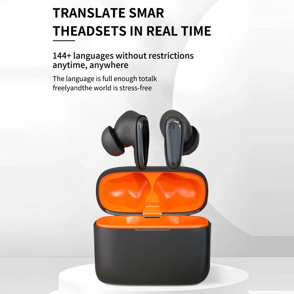 Casque de traduction Bluetooth sans fil intelligent, 144 langues, langue en ligne, écouteurs de traduction, voyage à l'étranger