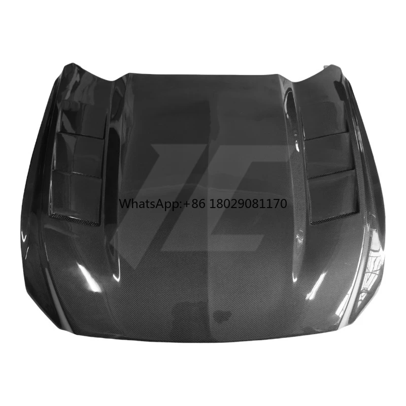 Capô dianteiro do motor de fibra de carbono, 004 estilo, apto para Ford Mustang 2015-2017