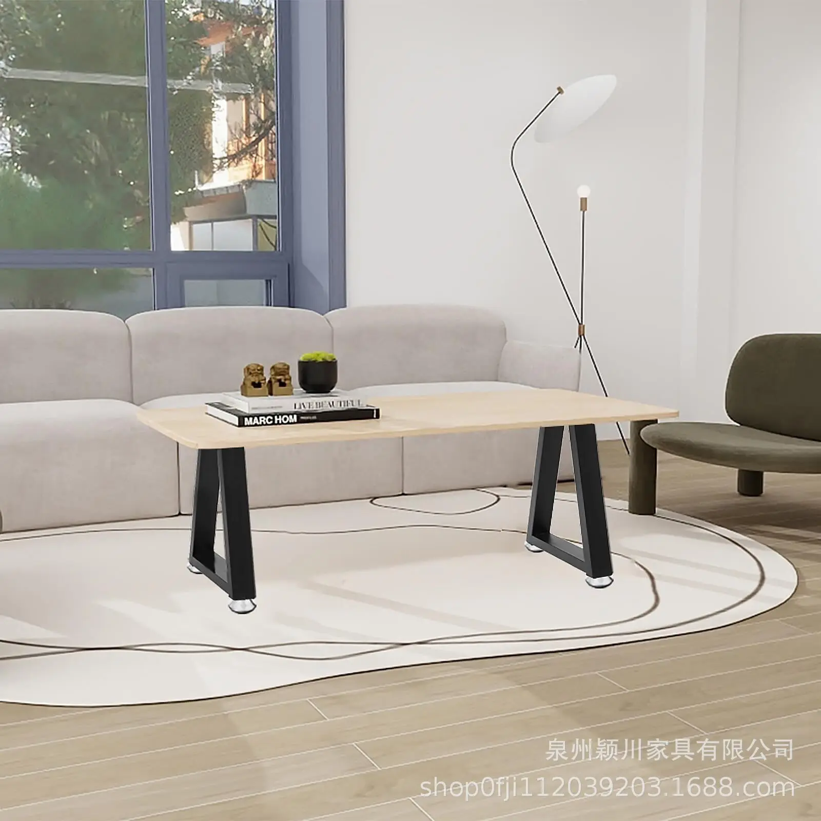 Wrought Iron Simple Metal Desktop Support Frame, Dining Table Support Office Desk Foot Bench Chair Leg