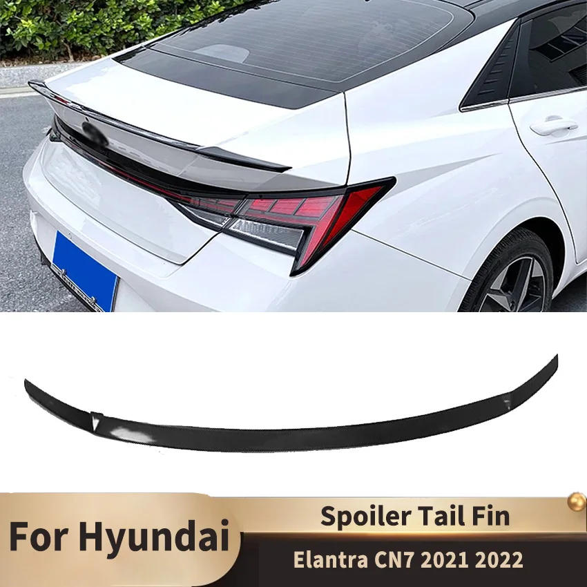 Rear Trunk Wing Spoiler Tail Fin for Hyundai Elantra CN7 2021 2022 Body Kit Tail Wings Fixed Wind Spoiler Cars Accessories