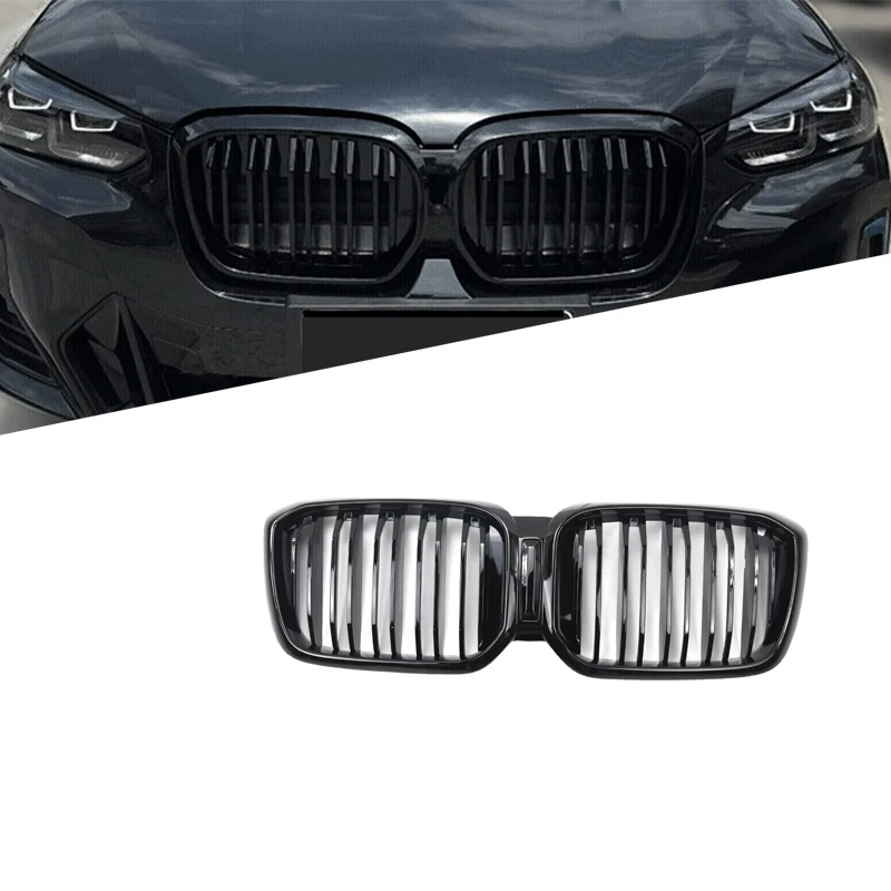 

Pair Gloss Black 3-Color Front Bumper Kidney Grills Grille for X3 G01 Grille 2022-2023 for Classic Auto Part