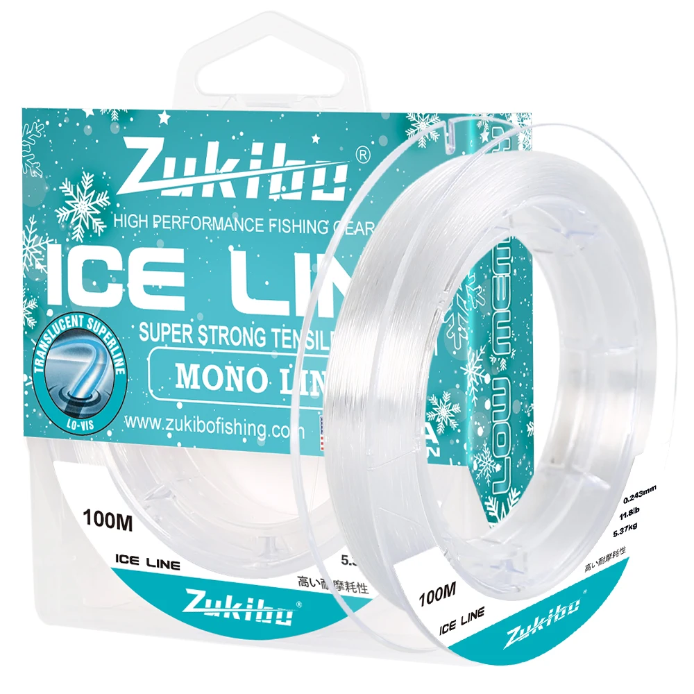 ZUKIBO 100M Ice Mono Line Crystal Super starke Zugfestigkeit Weiche Nylon-Angelschnur mit geringem Memory-Effekt und hoher Abriebfestigkeit – Detail 13