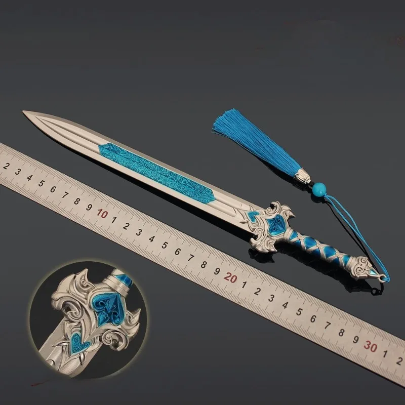 30 سنتيمتر/11.81in خلق الآلهة 12 السيوف الإلهية الطرفية مو شيه السيف سلاح سبيكة لعبة القديمة الشهيرة السيف نموذج الحلي