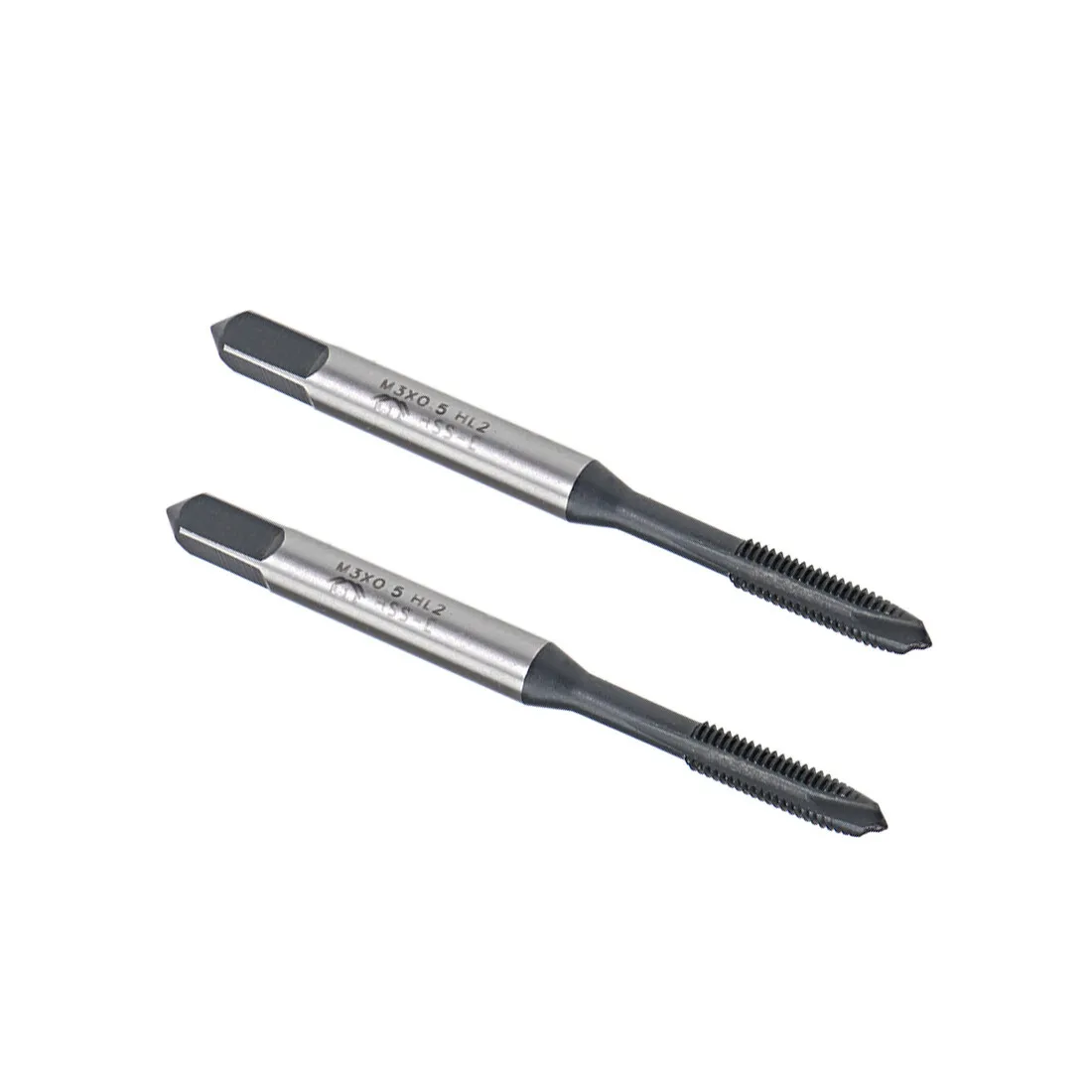 

2pcs M3 x 0.5 Spiral Point Threading Tap H2 Tolerance HSS Steel TICN Coated