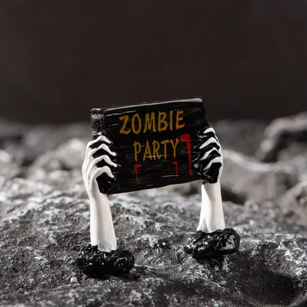 

Cartoon Halloween Pumpkin Skeleton Figurines Resin Craft DIY Mummy Skull Statue Cute Mini Miniatures Ghost Ornaments