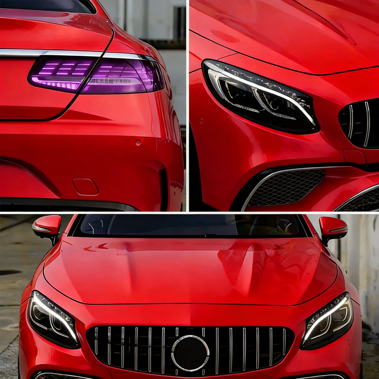 JWUDMVP 1.52x15m بولي TPU PPF كريستال أحمر اللون تغيير فيلم الشفاء الذاتي مقاومة للخدش عالية الجودة طلاء السيارات طبقة حماية