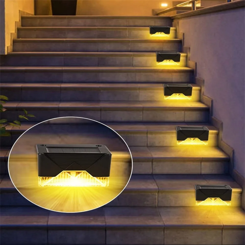 

Solar Lights Outdoor Waterproof for Stairs Decor, Solar Deck Lights Step Fence Patio Post Wall Lamp for Garden Pathway Walkway