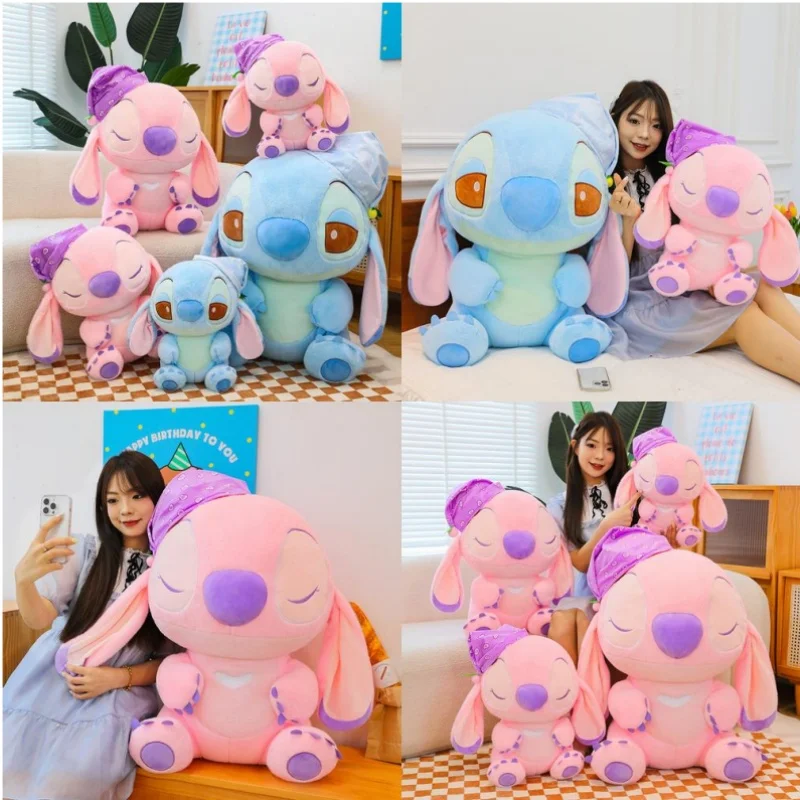 

Kawaii Stitch Plush Toy Sweet Dream Couple Dolls Soft Filled Stuffed Animal Kids Birthday Gift Cute Angel Pillow Wholesale