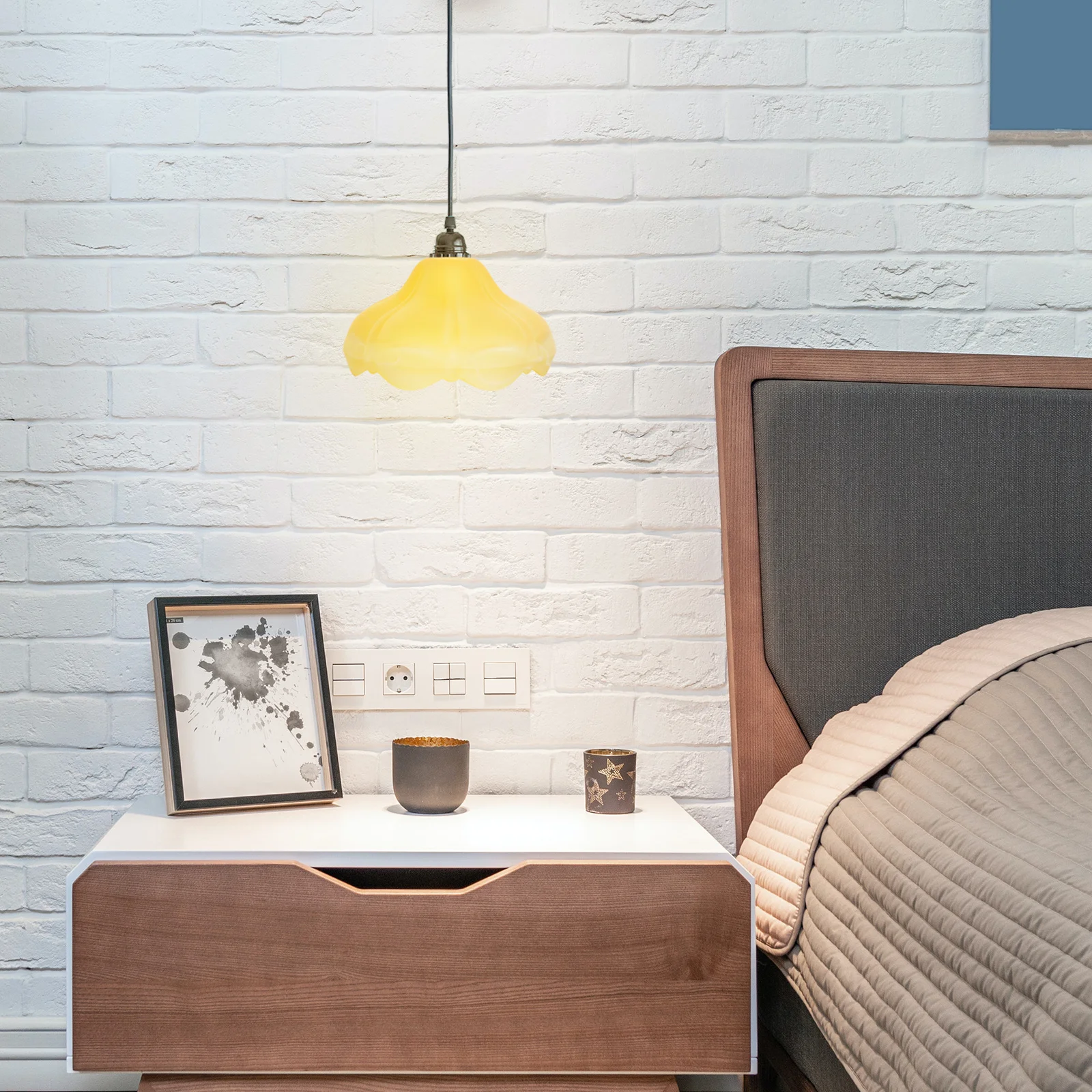 

1 Piece Glass Lamp Shade Smooth Frost Finish Compatible with Chandelier Table Lamp Softens Light Home Lighting Accessory Cover